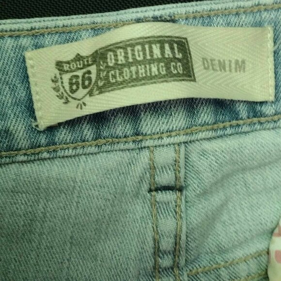 Size 13/14- Vintage Route66 Cuffed Capri Light Blue Jeans - Picture 7 of 7